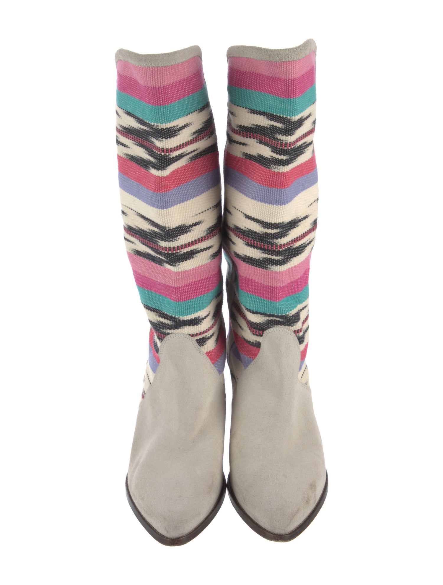 Isabel Marant Suede Printed Sock Boots